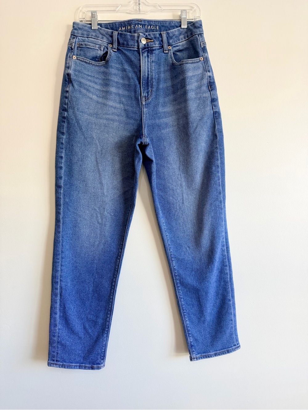 American Eagle Curvy Mom Jeans Size 10 Regular High Rise Medium Wash